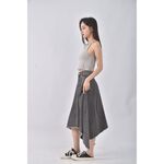 (S) suitangtang質感丹寧牛仔棉質純棉灰色長裙二手衣, , large