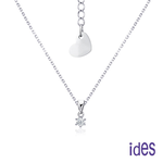 [ides愛蒂思] 情人送禮 守護系列10分E/VS1八心八箭EX車工鑽石項鍊鎖骨鍊/經典六爪（刻字墜2選1） 款式選項請於訂單備註, , large