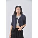 (S) i like點點藍色短袖上衣二手衣, , large