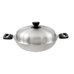 【美國MotherGoose鵝媽媽】醫療級316不鏽鋼 利歐IH導磁七層複合金炒鍋40cm+紅黑矽膠鏟+贈316調理鍋+食物夾, , large