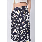 (S) dita高腰花朵圖案藍色長褲二手衣, , large