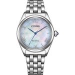 CITIZEN 星辰 L系列 珍珠貝光動能大三針女錶 EM1140-80D, , large