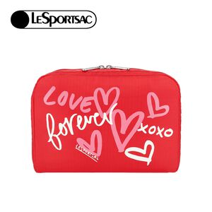 Lesportsac Extra Large Rectangular Cosmetic 加大型化妝包/ 情書手繪風