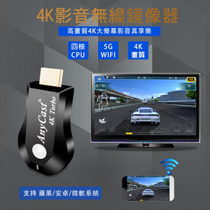 [4K Turbo Awesome Video] High-Speed Quad-Core AnyCast Dual-Band 5G Automatic Wireless HDMI Video TV Stick (With 4 Gifts)