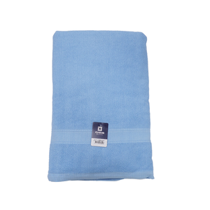 方格牌飯店級加大浴巾-78x160cm-藍色-1入