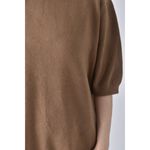 (M) 【房業涵私服】srrissa毛衣棕色短袖上衣二手衣, , large