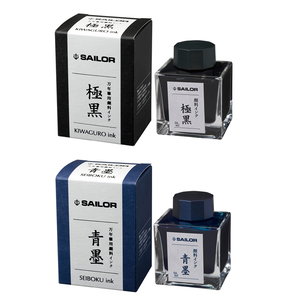 【日本 SAILOR 寫樂】超微粒子顏料 鋼筆用墨水 瓶裝墨水 極黑 / 青墨 50ml /瓶  -  多款可選
