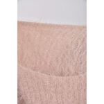 (F) 【智恩私服】質感修身短版針織毛毛粉色長袖上衣二手衣, , large