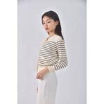 (M) lovable韓牌質感圓領杏色長袖上衣二手衣, , large