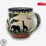 【SOLO Vintage】Cerraf Polish Pottery 350ml Mug Ballad of the Open Plains Series Made in Poland, , large