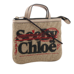 SEE BY CHLOE Jute 黃麻編織迷你手提/斜背二用包/米色, , large