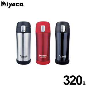 Miyaco 米雅可 典雅316不鏽鋼真空彈跳保溫杯彈蓋直飲杯 320ML繽紛紅-Leidea樂德兒