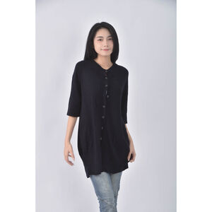 (L) sportmax排扣黑色外套二手衣