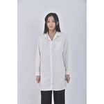 (XL) 長版排扣白色襯衫上衣二手衣, , large