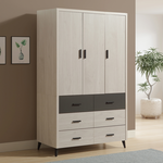 【唯熙傢俱】米可橡木白4x7尺衣櫃, , large