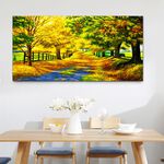 【御畫房】黃金大道 國家一級畫師手繪油畫60&times;120cm(VF-135), , large