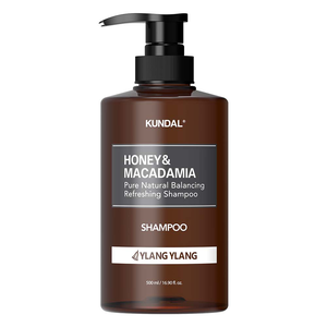 [巨林生化科技]【KUNDAL昆黛爾】HONEY&MACADAMIA Pure Natural Balancing Refreshing Shampoo 500ml(YLANG YLANG)