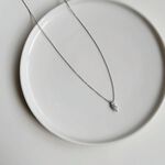 s925純銀鋯石款鎖骨項鍊之人魚的眼淚 附馬卡收納盒  , , large
