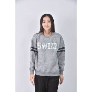 (L) izzue字母灰色長袖上衣二手衣