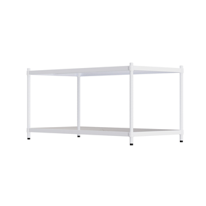 【Y HOUSE】120x60x60 cm two-layer hole-free iron plate storage rack rack iron rack - paint white