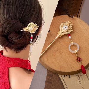 【Gulicc】古莉可 髮簪 中式鳳凰流蘇吊墜 古風婚慶髮簪