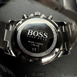 [星晴錶業]BOSS手錶,44mm,HB1513875白色錶面銀錶殼銀色精鋼錶帶款, , large