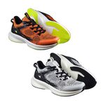 DIADORA迪亞多那 專業輕量慢跑鞋 男運動鞋 男鞋 戶外鞋 反光 混紗 透氣 飛織 Q彈 氣墊乳膠鞋墊 止滑 桔 灰, , large