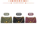 SPRING-菱格鍊條包 刺繡鍊條小斜背包 菱格晚宴包 -多色 菱格鍊條肩背包(9-95225), , large