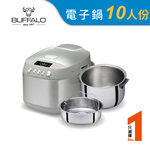 【Buffalo牛頭牌】10人份全功能智慧微電腦電子鍋SRC-18(附蒸層), , large