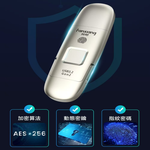 [FANXIANG] Fingerprint encrypted solid state drive USB3.2 Gen2 + Type-C for mobile phones and computers, read speed 550MB/s, write speed 470MB/s-F651-128GB, , large