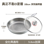 【CITY STAR】鈦316不鏽鋼28cm無塗層蜂窩平底煎鍋, , large