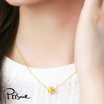 【Prisme Gold】黃金項鍊 貓眼金珠 鍊墜項鍊 (金重：約0.05錢±0.02), , large