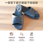 [e shoe store] shoe store pressure relief health functional latex slippers non-slip slippers - blue L (27CM), , large