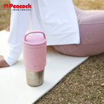 【日本孔雀Peacock】手提式真空斷熱不鏽鋼 冰霸杯 巨無霸鋼杯 保冰保溫 隨行杯 800ML(上蓋可拆洗)-黑色, , large