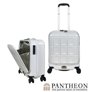  【PANTHEON PLAZA】展示品限量出清 PANTHEON 19吋 迷你商務特助 專利前開式煞車輪行李箱 PTS-5006 鈦空灰