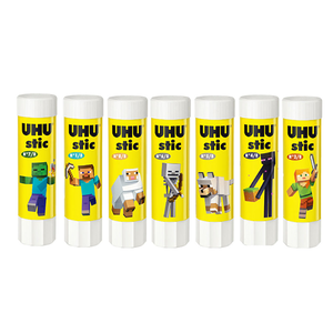 UHU Minecraft 麥塊 口紅膠 安全無毒口紅膠 小容量 8.2g 圖案隨機 /支 UHU-086