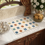 【rubber anne】30秒瞬吸 軟式珪藻土吸水-流理台瀝水墊 花磚語(45x30cm) -花漾, , large