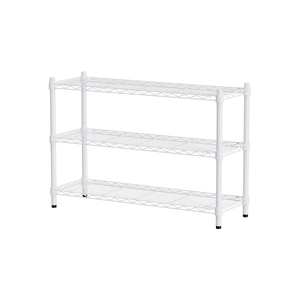【Y HOUSE】90x30x60cm Lightweight Three-Layer Iron Rack Iron Rack Shelf-Painted White