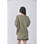 (XL) slate studios韓牌棉質圓領綠色長袖上衣二手衣, , large