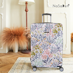 NaSaDen [White Flower]26" Checked Zipper Luggage, , large