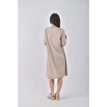 (S) uniqlo質感棉質純棉杏色洋裝二手衣, , large