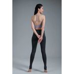 YOGA FLOW Lala Pants - 長版修身踩腳褲 - 深灰紋 Dark Crey, , large