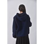 (S) fila質感棉質連帽藍色長袖上衣二手衣, , large