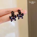 【Gulicc】古莉可 耳環 復古黑蝴蝶耳環, , large
