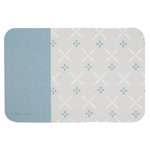 【Monster】 Soft Diatomaceous Earth Absorbent Mat – Floral Tile Series (60x40cm) – Blue & Brown Tile Memories, , large
