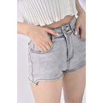 (S) ay高腰丹寧牛仔質感灰色短褲二手衣, , large