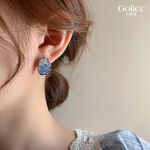 【Gulicc 】古莉可 耳環 法式藍色碎晶耳釘, , large
