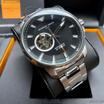 [星晴錶業]GiorgioFedon1919手錶,46mm,GF00109黑色雙面機械鏤空錶面銀錶殼銀色精鋼錶帶款, , large