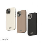 Moshi iPhone 15 Napa 皮革保護殼 支援Magsafe 手機殼-iPhone 15 Pro,午夜黑 (現貨), , large