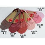 【BVD】簡約條紋休閒女襪套<麻天藍>B248 止滑 女襪 襪子 隱形襪, , large